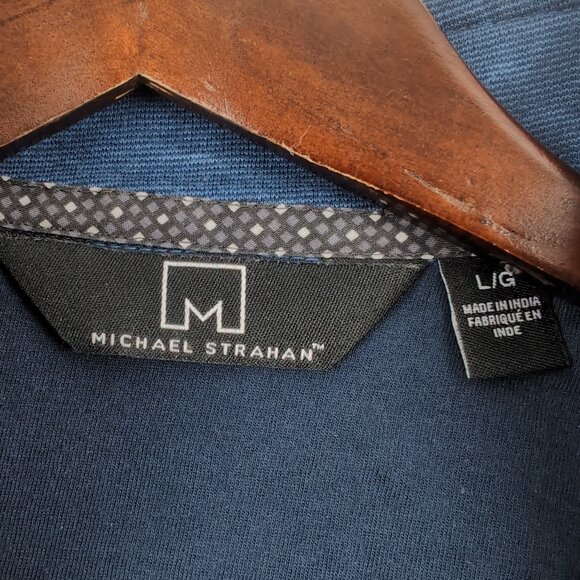 Michael Strahan Men's Blue 1/4 Quarter Zip Sweater Modern Fit, Large - Picture 4 of 8